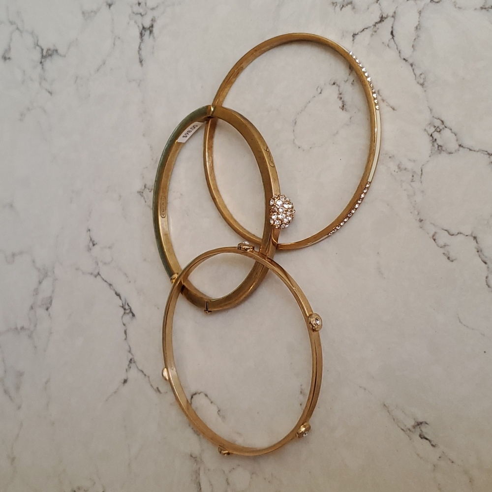 Bundle 3 Gold Coach Bracelets